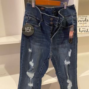 Ashley Stewart “Love My Fit” Bombshell Fit Size 14W Denim Ripped Jeans